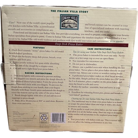 Superstone Deep Dish Pizza & Pie Baker The Brick Oven Stone Bread Quiche  Nachos - Picture 2 of 3